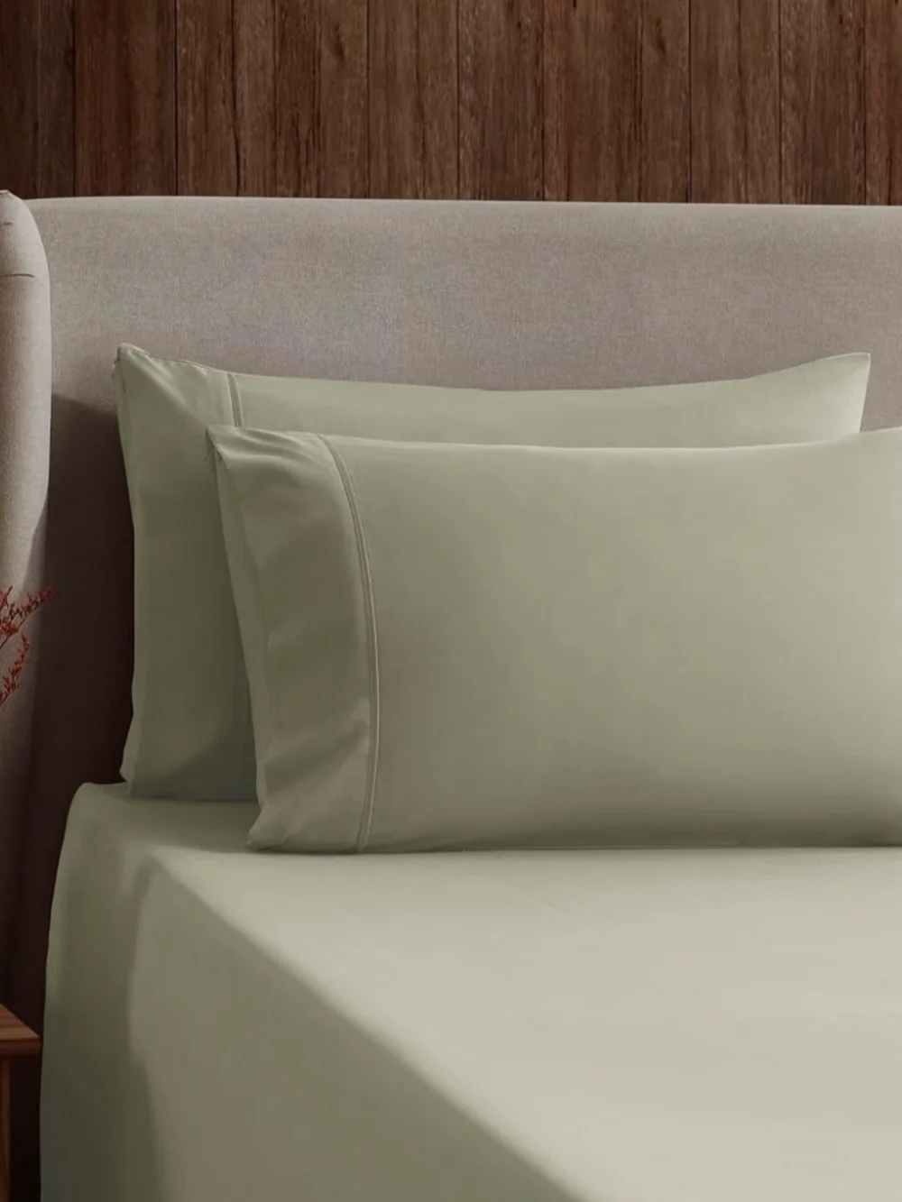 Queen Size Luxury Olive Green Sheet Set